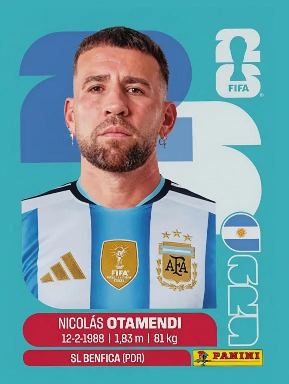 Postal ARG18 Nicolas Otamendi