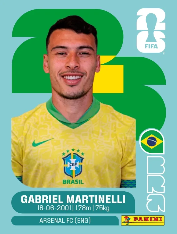 Postal BRA13 Gabriel Martinelli