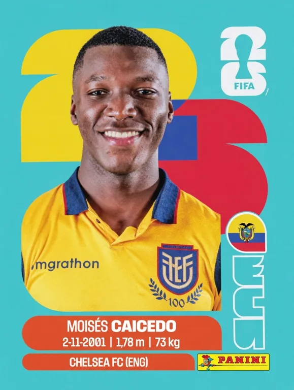 Postal ECU14 Moises Caicedo
