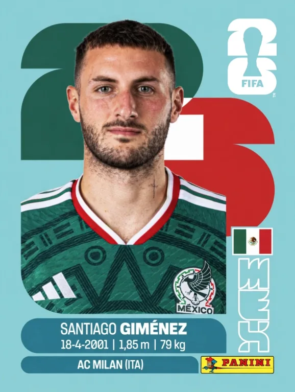 Postal MEX16 Santiago Gimenez