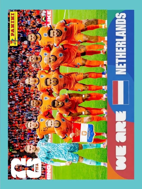 Postal NED2 Equipo Paises Bajos