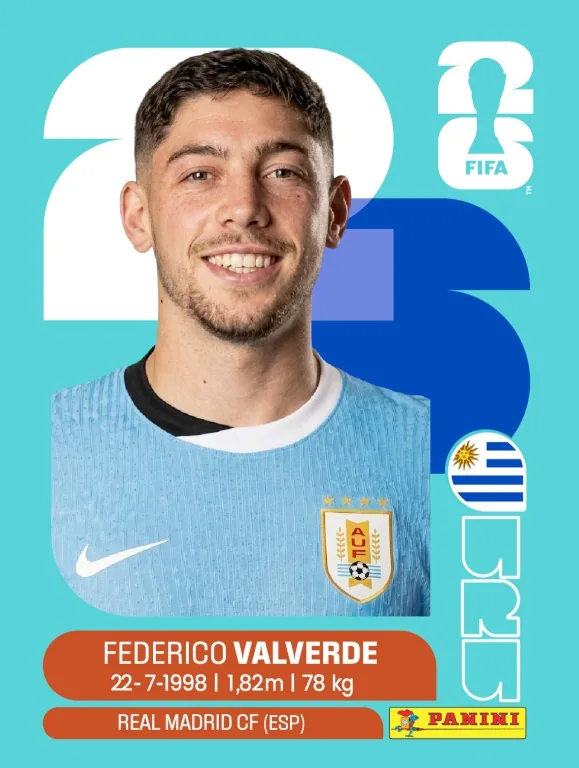 Postal URU13 Federico Valverde