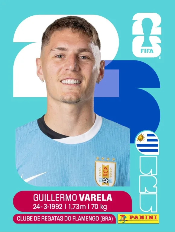 Postal URU17 Guillermo Varela