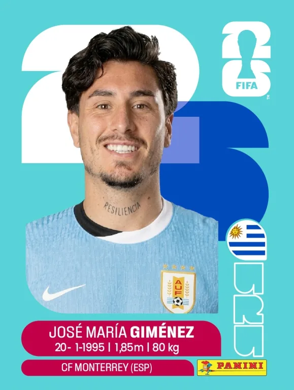 Postal URU19 Jose Maria Gimenez