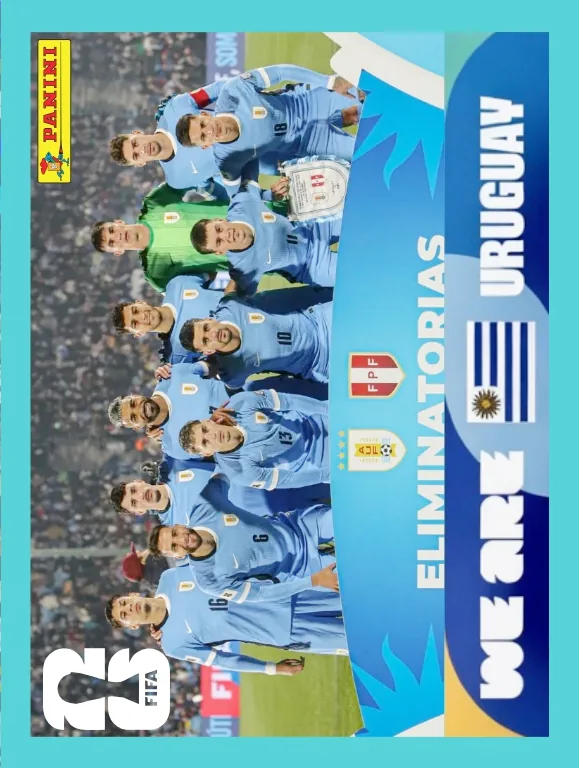 Postal URU2 Equipo Uruguay