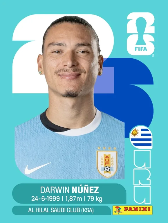 Postal URU4 Darwin Nunez