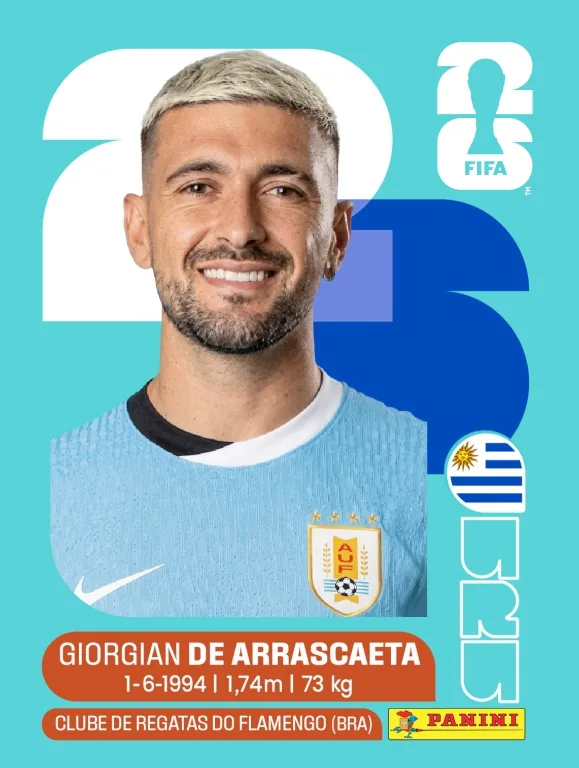 Postal URU8 Giorgian De Arrascaeta